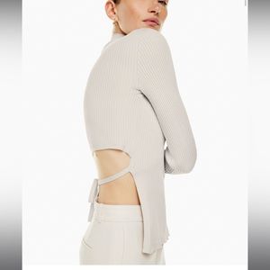 Sculpt knit tie back long sleeve